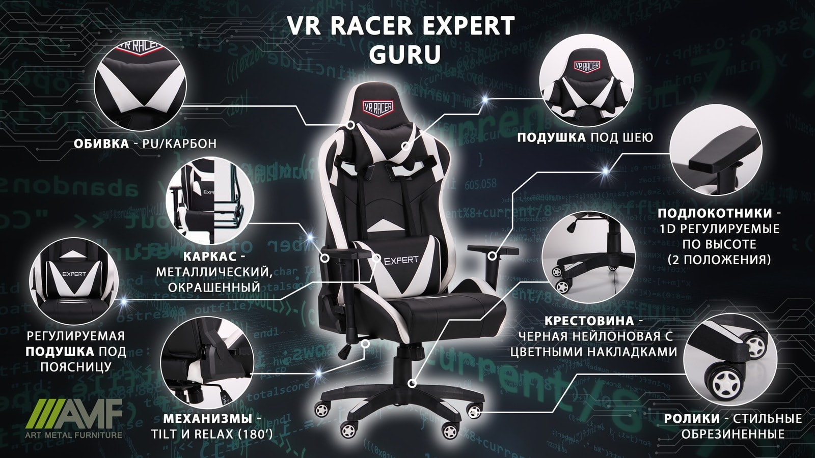Кресло VR Racer Expert Guru описание