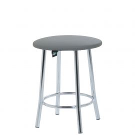 Табурет Талли хром Кожзам серый 