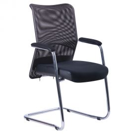 Кресло Аэро CF хром сиденье сетка Черная, Неаполь N-20/Спинка сетка черная 
