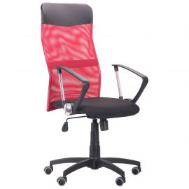 Кресло Ultra сиденье А-1/спинка Сетка красная, вставка Скаден черный 