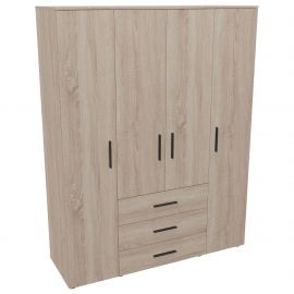 Шкаф гардеробный City 4-х дверный 3 ящика (1500х500х1930Н) Дуб Сонома 