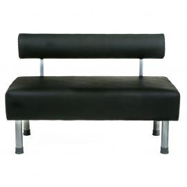 Диван Smile 1200 Кожзам черный 