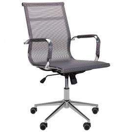 Кресло Slim Net LB Хром Tilt сетка серая 