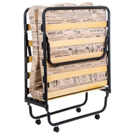 Раскладушка Классик черная с матрасом 1900*800 Газетка Н-113 (Американа) 