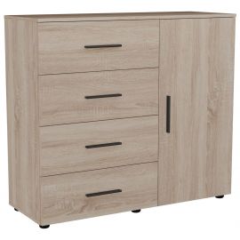 Комод City-421R четыре ящика одна дверь (1120х420х1000Н) Дуб Сонома 