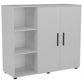 Комод City-422L две двери открытая секция (1120х420х1000Н) Белый 