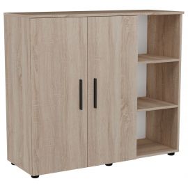 Комод City-422R две двери открытая секция (1120х420х1000Н) Дуб Сонома 