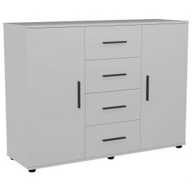 Комод City-423 четыре ящика две двери (1340х420х1000Н) Антрацит 