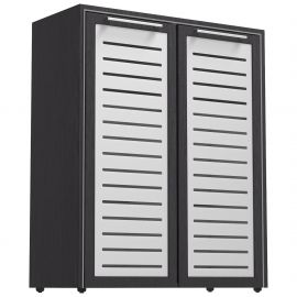Шкаф книжный Оникс 900х400х1090 Мокко, стекло 