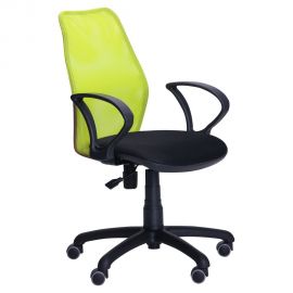 Кресло Oxi/АМФ-4 сиденье Сетка черная/спинка Сетка лайм 
