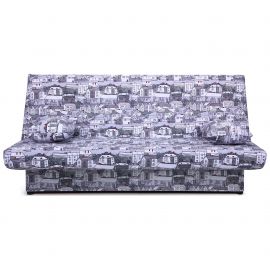 Диван-ліжко Ньюс механізм клік-кляк City gray з двома подушками 