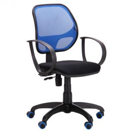 Кресло Бит Color/АМФ-8 сиденье Сетка черная/спинка Сетка синяя 