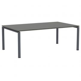 Конференц-стол SIG-201 (1800х1200х750мм) Черный графит 60х30мм. Вяз Либерти Дымчатый 
