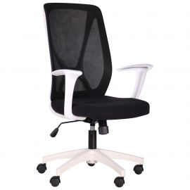 Кресло Nickel White сиденье Сидней-07/спинка Сетка SL-00 черная 