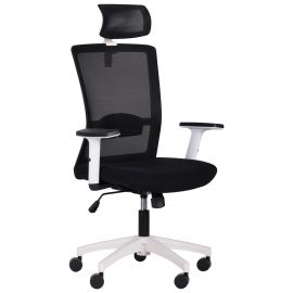 Кресло Uran White HR сиденье Сидней-07/спинка Сетка HY-100 черная 