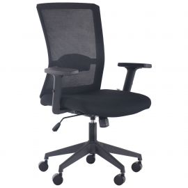 Кресло Uran Black сиденье Нест-01 черная/спинка Сетка SL-00 черная 