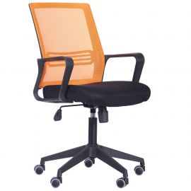 Кресло Джун сиденье Сетка черная/спинка Сетка оранжевая 