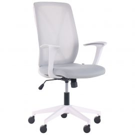 Кресло Nickel White сиденье Нест-19 св.серая/спинка Сетка SL-01 св.серая 