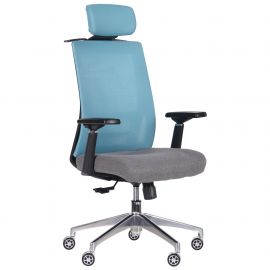 Кресло Self светло-голубой/серый 