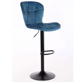 Барний стілець Vensan Velvet Blue / Black 