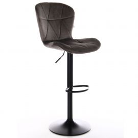 Барный стул Vensan Velvet Gray / Black 