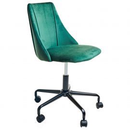 Кресло Cian черный/велюр т.зеленый 