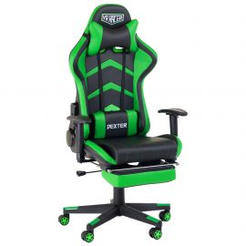 Кресло VR Racer Dexter Megatron черный/Зеленый 