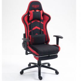 Крісло VR Racer Textile Craft чорний/червоний 