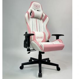 Кресло VR Racer Original Grand белый/розовый 