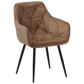 Кресло Liana черный/вельвет кофейный 