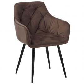 Кресло Liana черный/вельвет коричневый 