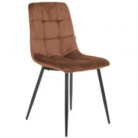 Стілець Cherry чорний/вельвет сіро-синій 