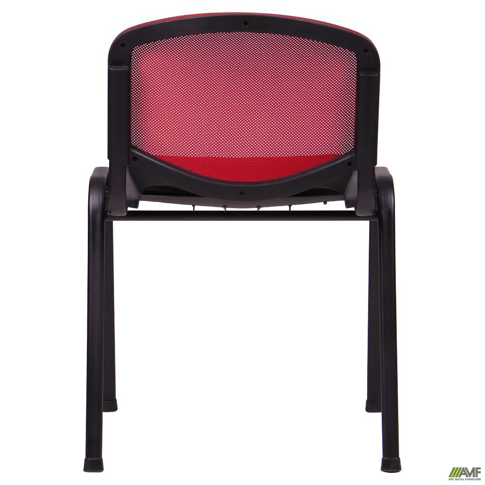 Фото 3 - Стул Призма Веб черный сиденье Сетка черная/спинка Сетка красная 