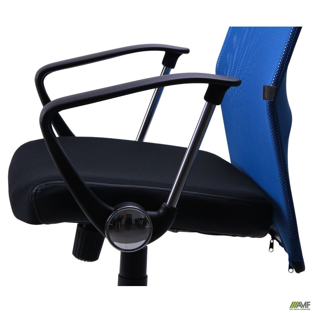 Фото 5 - Кресло АЭРО HB сиденье Сетка черная, Неаполь N-20/спинка Сетка синяя 