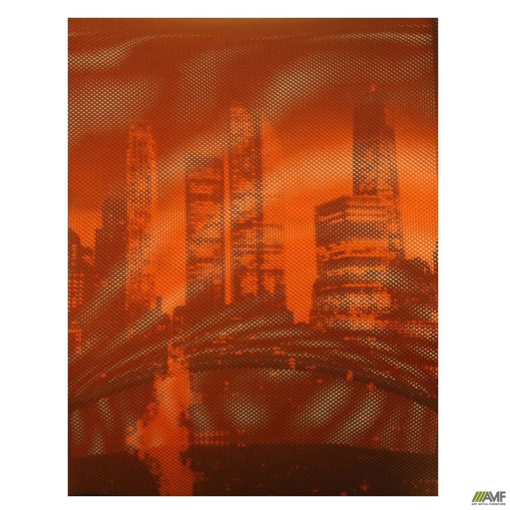 Фото 6 - Кресло Аэро CF хром сиденье Сетка черная, Zeus 045 Orange/спинка Сетка оранж-Skyline 