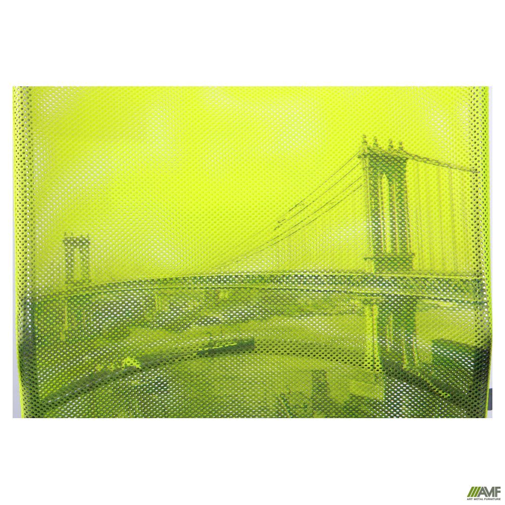 Фото 6 - Кресло Аэро CF хром сиденье Сетка серая, Zeus 047 Light Green/спинка Сетка лайм-Brooklyn Bridge 