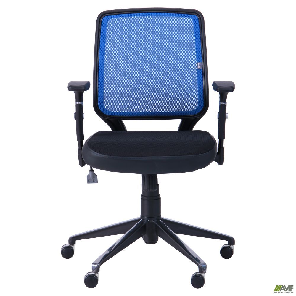 Фото 3 - Кресло Онлайн Алюм сиденье Сетка черная/спинка Сетка синяя 