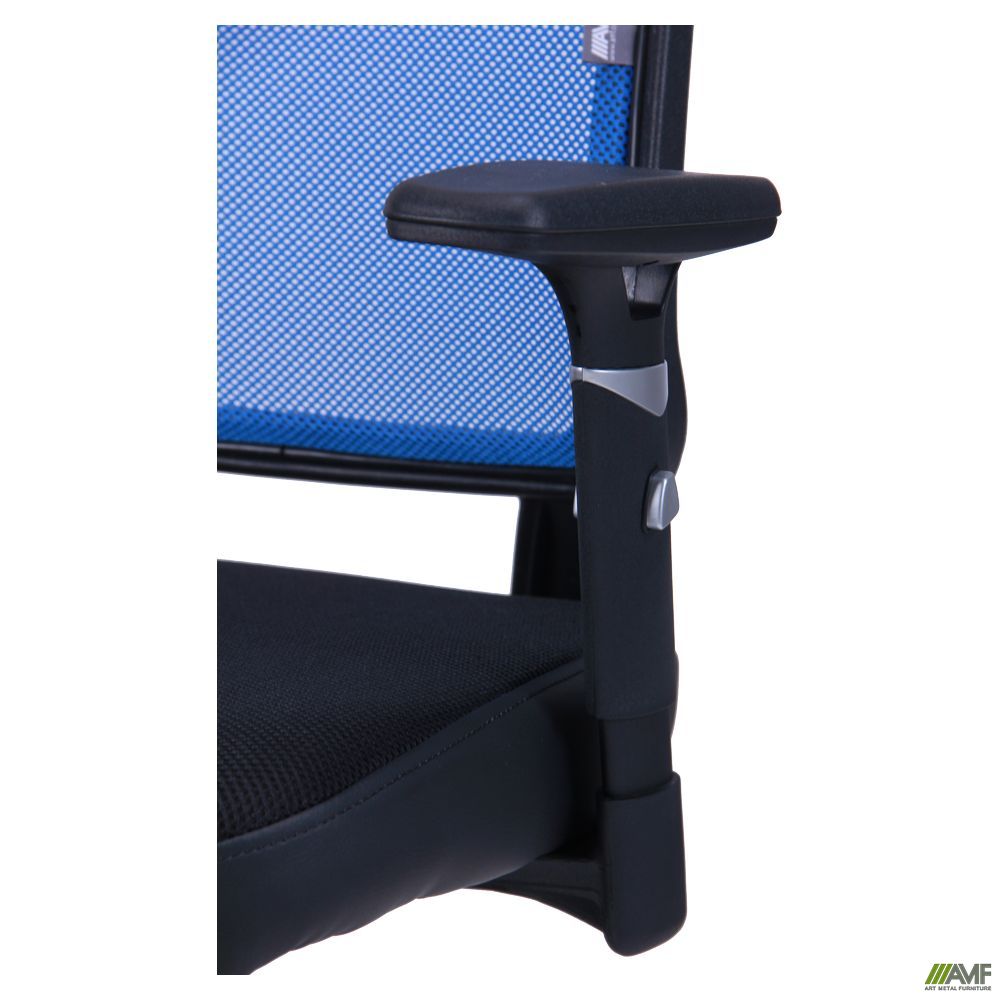 Фото 5 - Кресло Онлайн Алюм сиденье Сетка черная/спинка Сетка синяя 