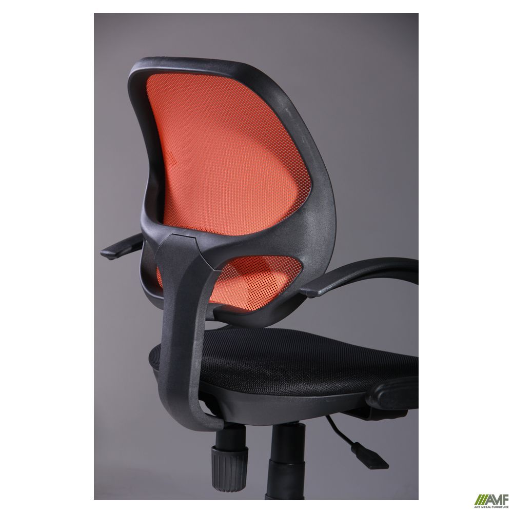 Фото 6 - Кресло Байт/АМФ-5 сиденье Сетка черная/спинка Сетка оранжевая 