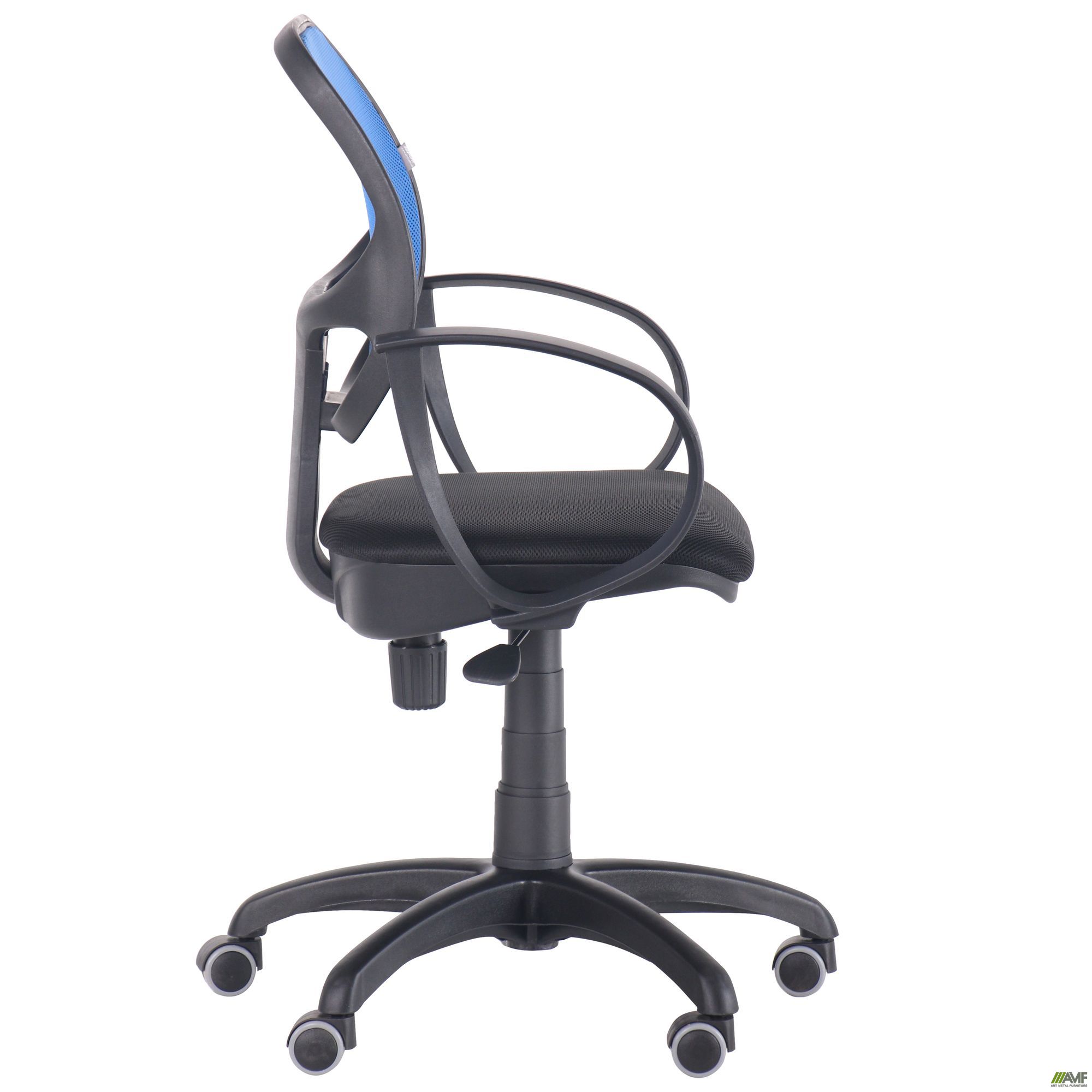 Фото 4 - Кресло Бит/АМФ-8 сиденье Сетка черная/спинка Сетка синяя 