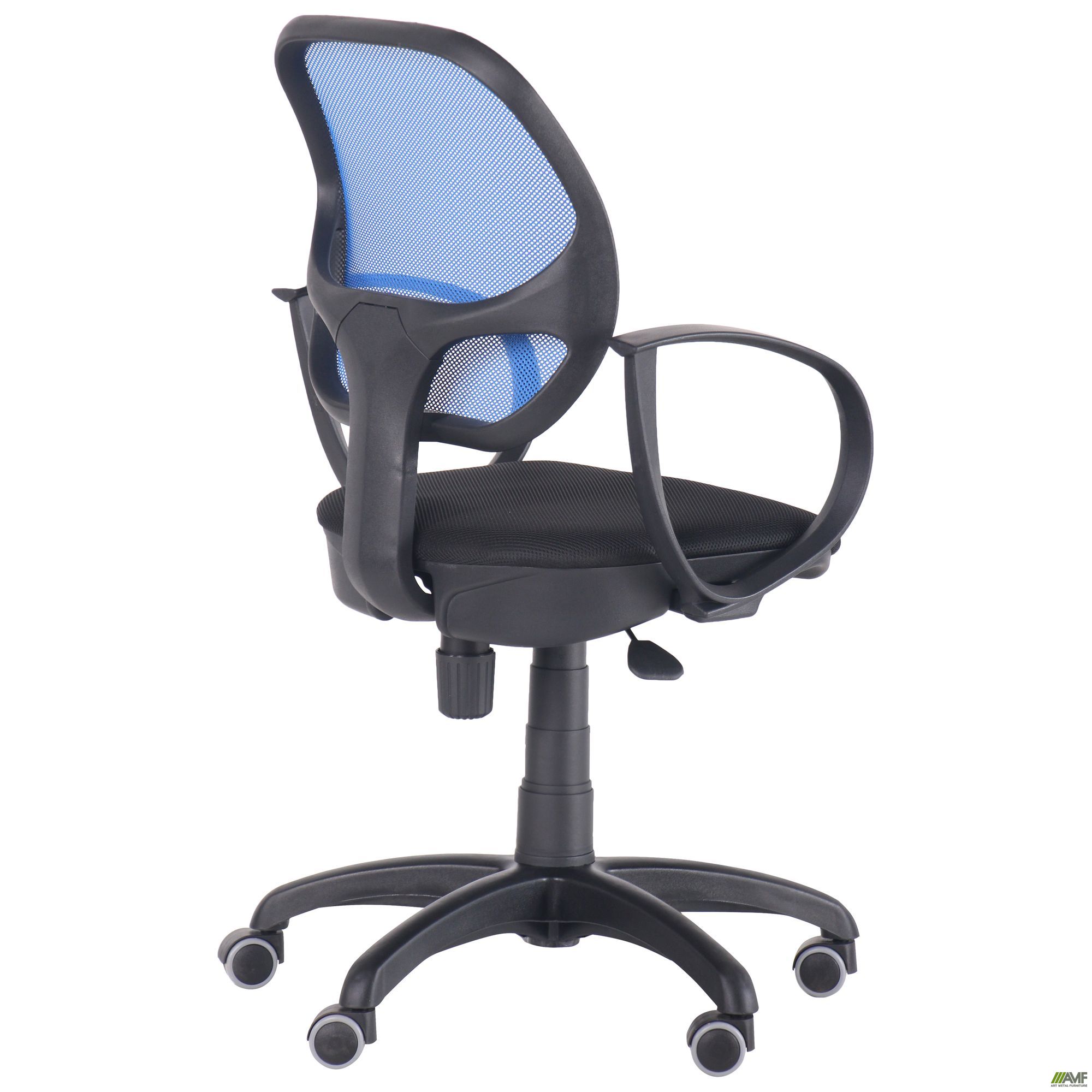 Фото 5 - Кресло Бит/АМФ-8 сиденье Сетка черная/спинка Сетка синяя 