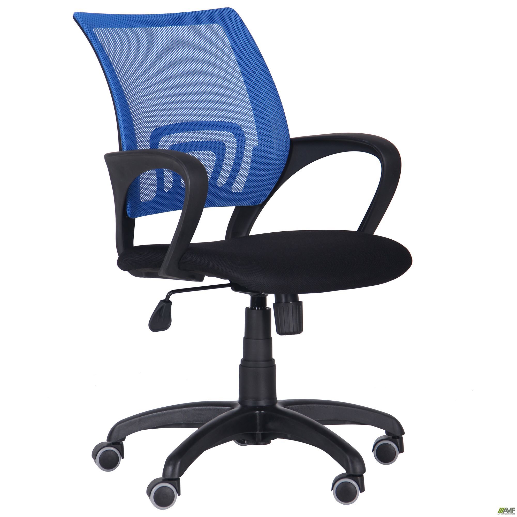 Фото 1 - Кресло Веб сиденье Сетка черная/спинка Сетка синяя 