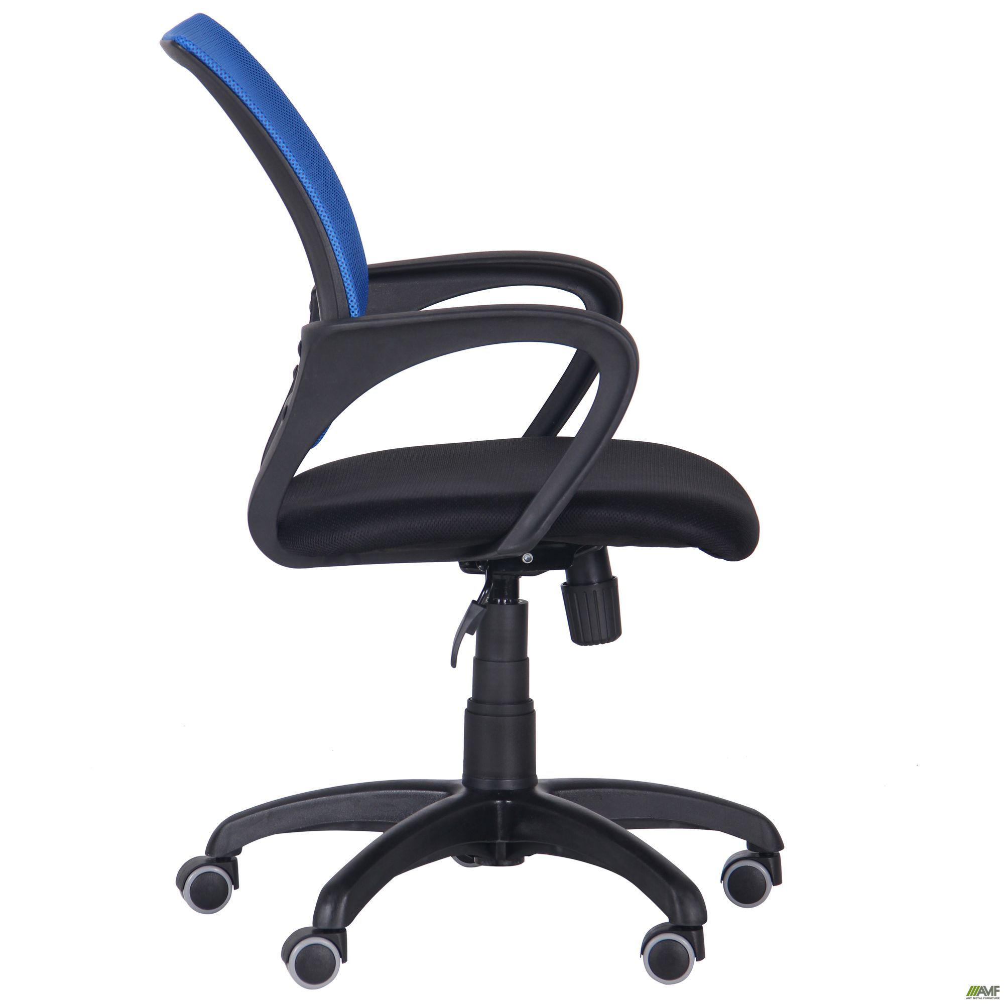 Фото 4 - Кресло Веб сиденье Сетка черная/спинка Сетка синяя 