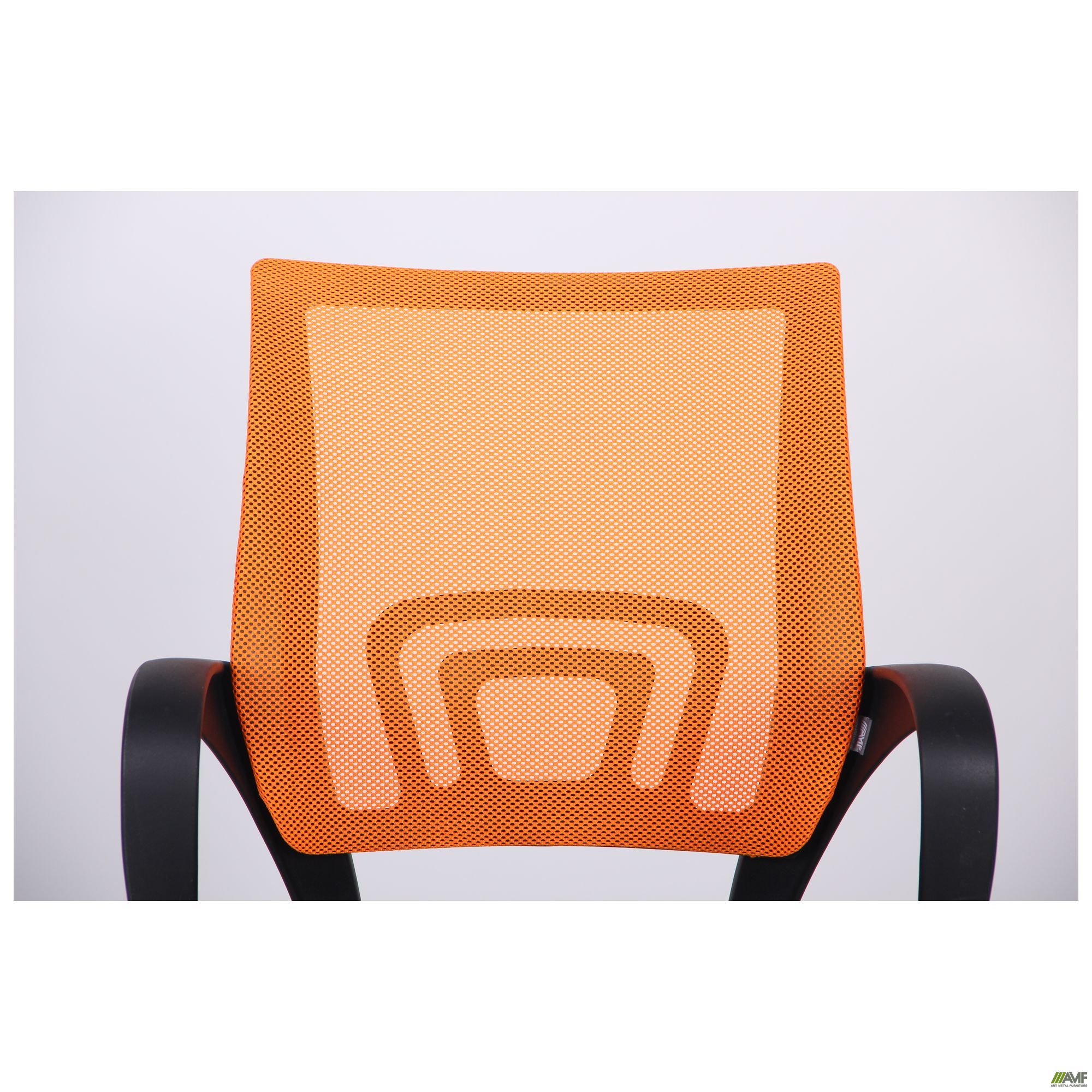 Фото 6 - Крісло Веб сидіння Сітка чорна /спинка Сітка помаранчева 