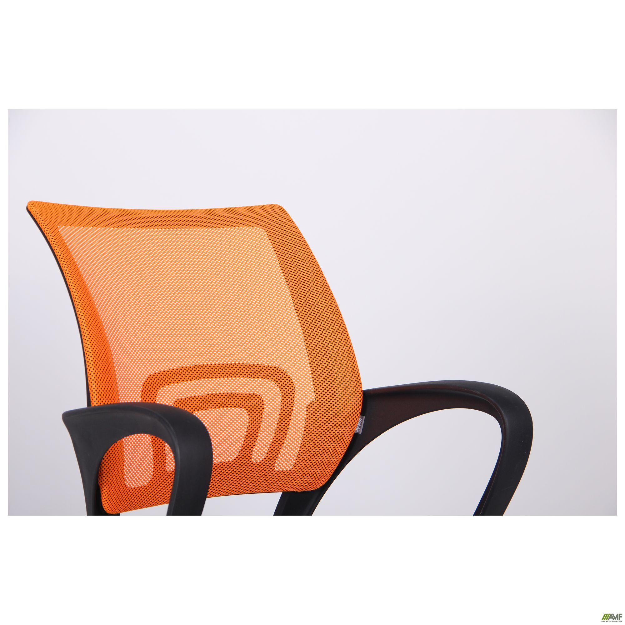 Фото 8 - Кресло Веб сиденье Сетка черная/спинка Сетка оранжевая 
