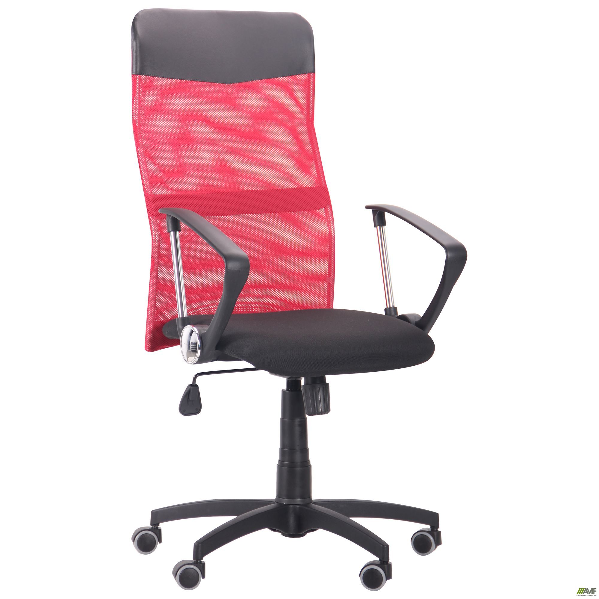 Фото 2 - Кресло Ultra сиденье А-1/спинка Сетка красная, вставка Скаден черный 