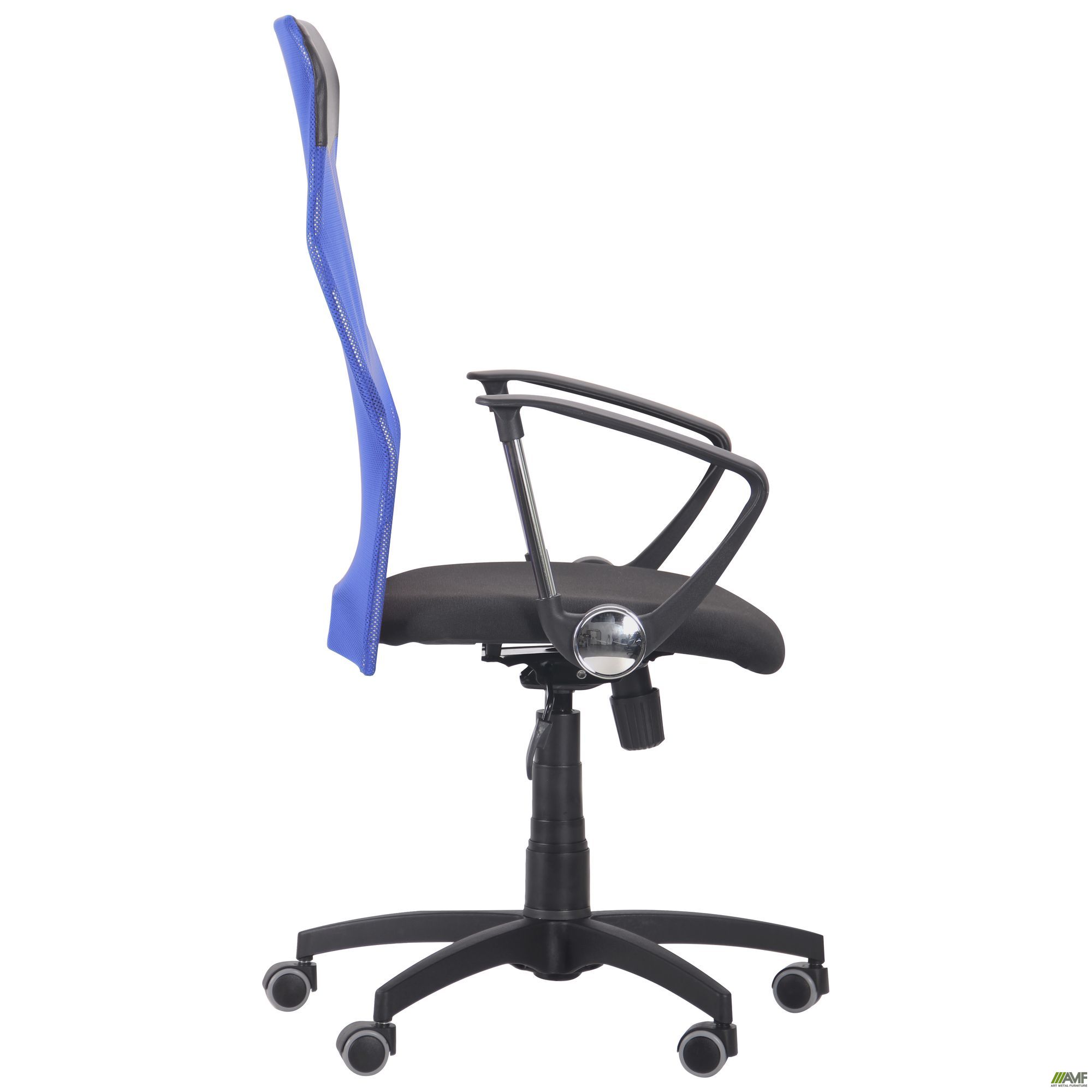 Фото 4 - Кресло Ultra сиденье А-1/спинка Сетка синяя, вставка Скаден черный 