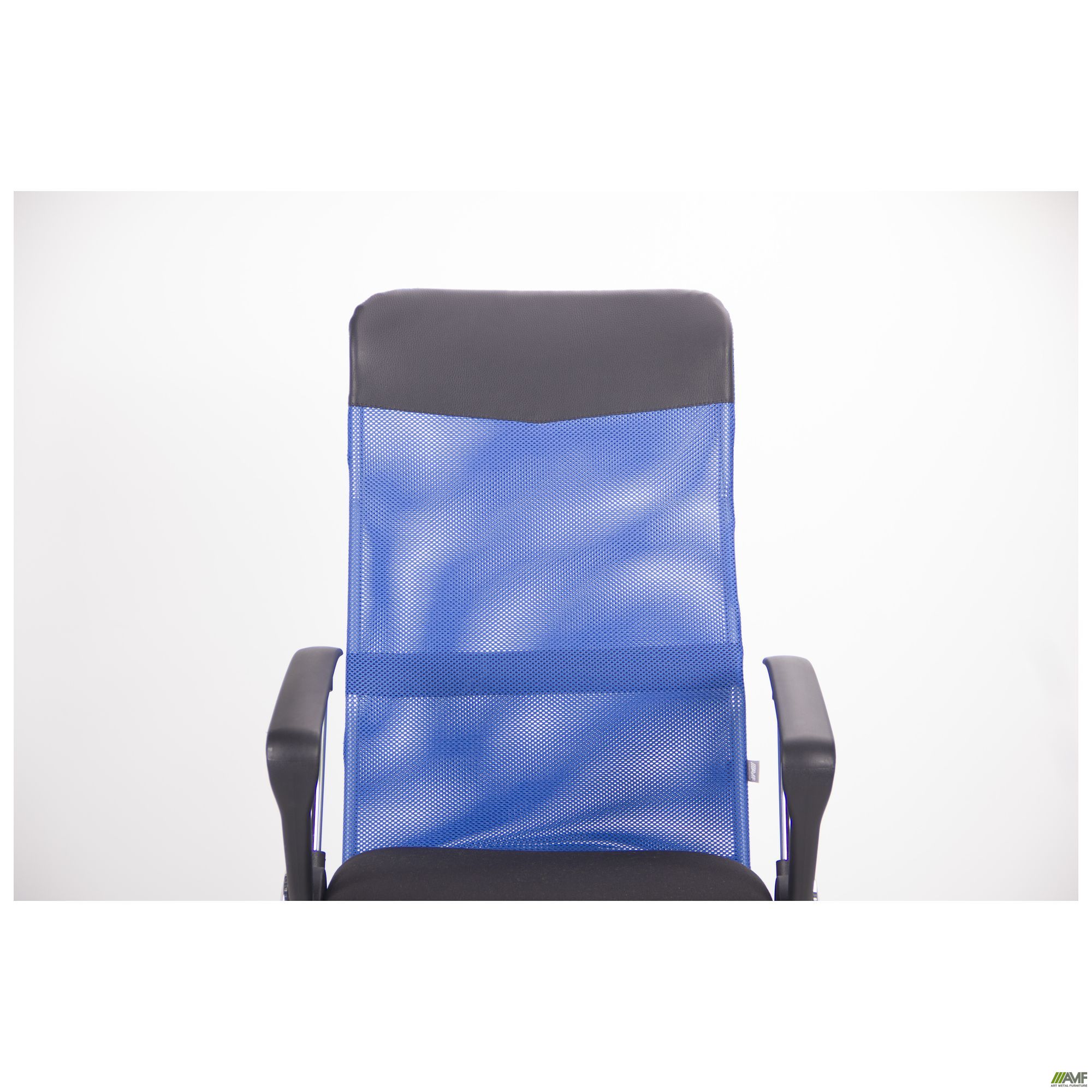 Фото 6 - Кресло Ultra сиденье А-1/спинка Сетка синяя, вставка Скаден черный 