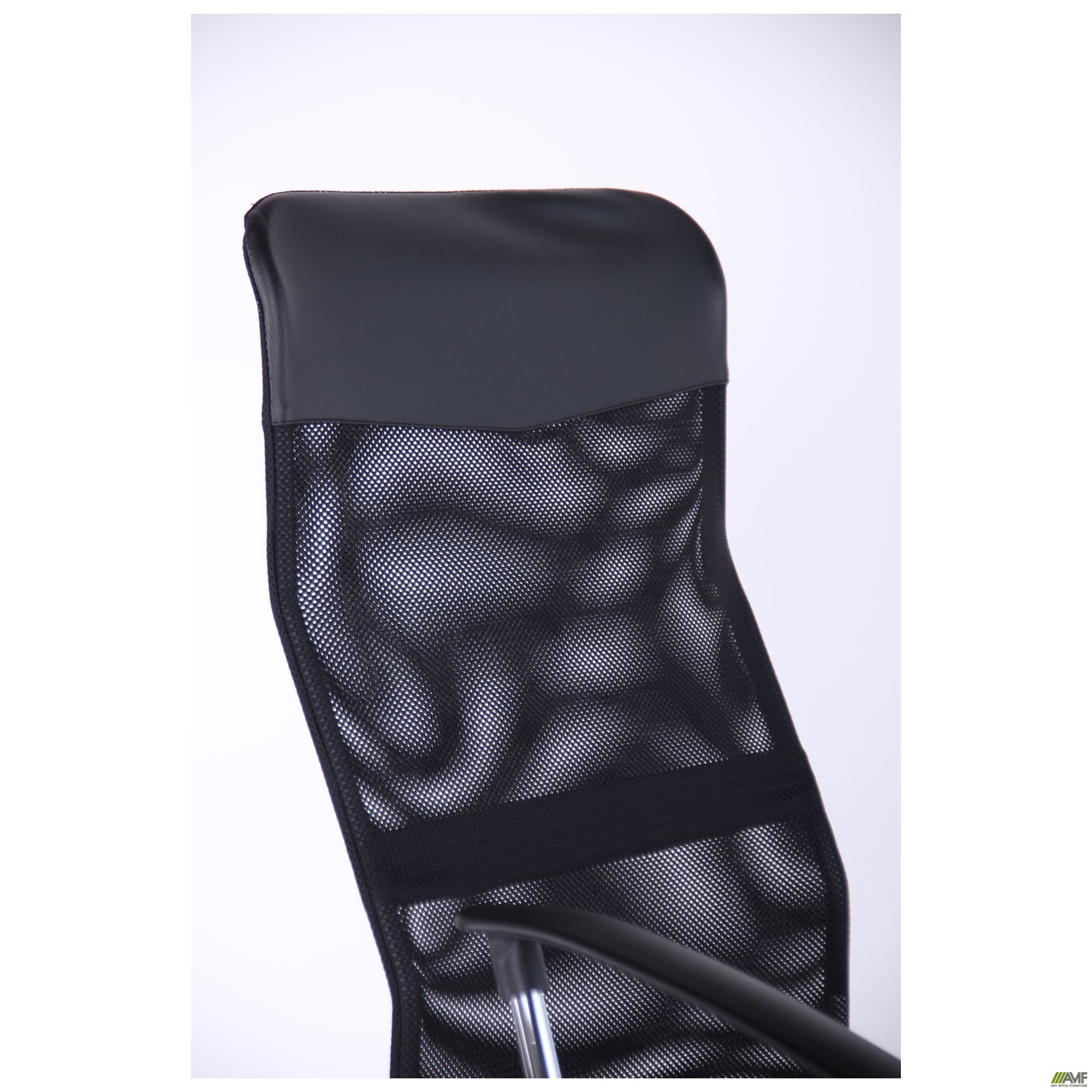Фото 6 - Кресло Ultra Хром сиденье А-1/спинка Сетка черная, вставка Скаден черный 