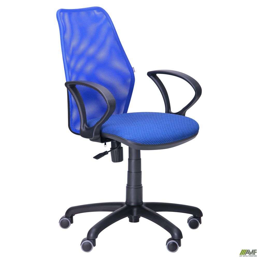 Фото 1 - Кресло Oxi/АМФ-4 сиденье Квадро-20/спинка Сетка синяя 